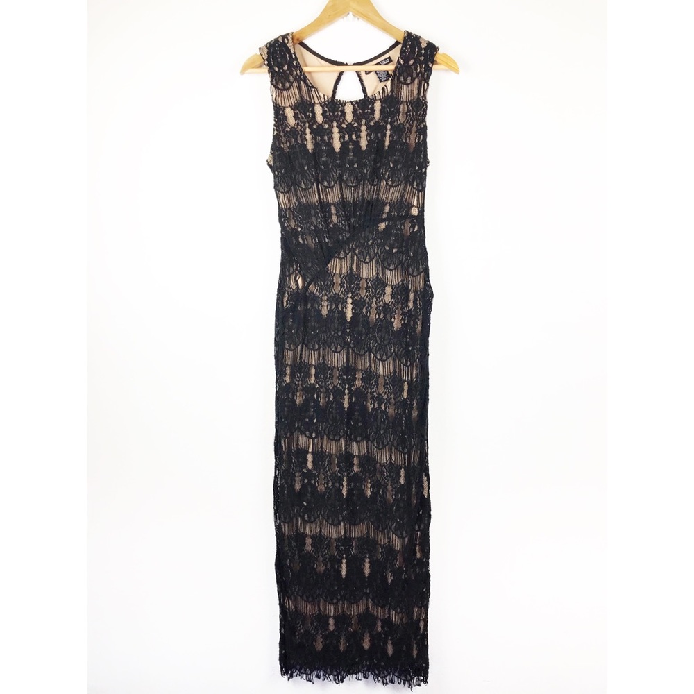 Racheal & Chloe Black Lace Maxi Dress